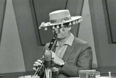 Host Steve Allen on Steve Allen Show (1962) Footage