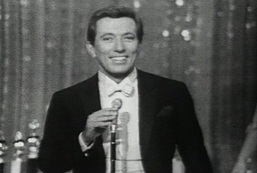 Host Andy Williams on The Golden Globe Awards Footage